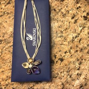 Swarovski Necklace Purple and Gray
